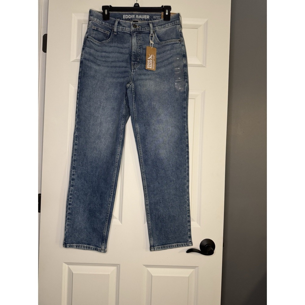 Eddie Bauer Authentic Voyager High Rise Straight Jean Size 10 NWT 85.00 - Picture 1 of 2